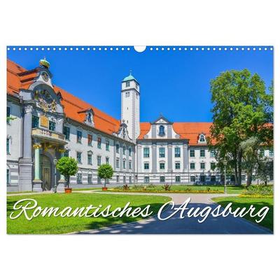 Romantisches Augsburg (Wandkalender 2027 DIN A3 quer), CALVENDO Monatskalender