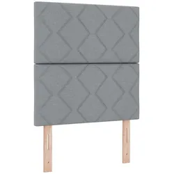 vidaXL Stoffkopfteil Geometrisch mit Kopfteil Hellgrau 80 cm Stoff