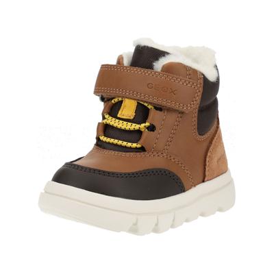 Stiefelette GEOX "Geox Stiefelette Leder/Textil", Damen, Gr. 24, Textil, braun, Leder, Textil, Schuhe Stiefelette