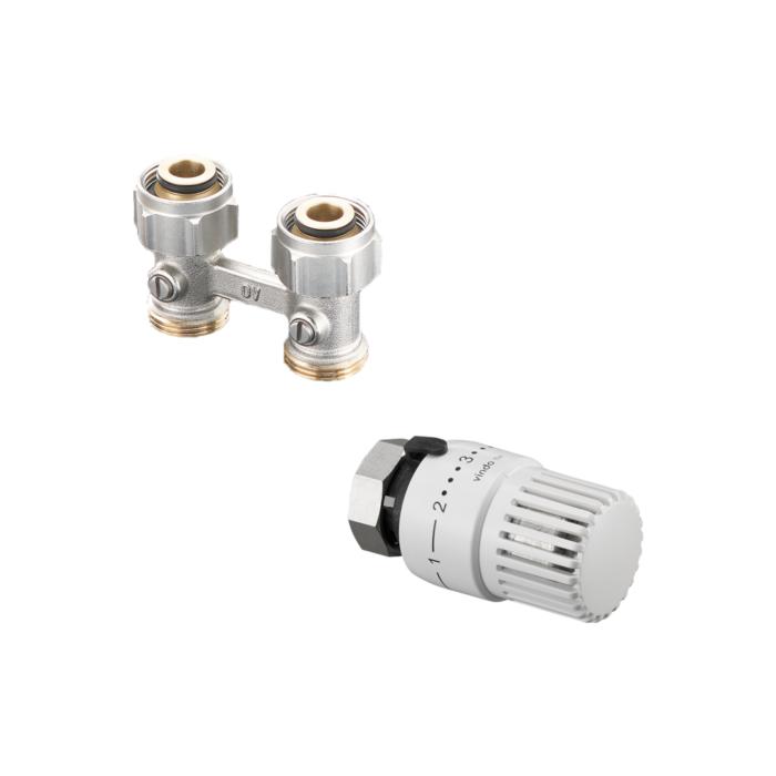 Oventrop Multiflex F Anschluss-Set 1715883 für G 1/2 IG, Durchgang