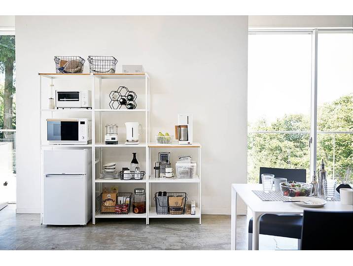 Étagère de cuisine Rack 90cm Blanc/Blanc