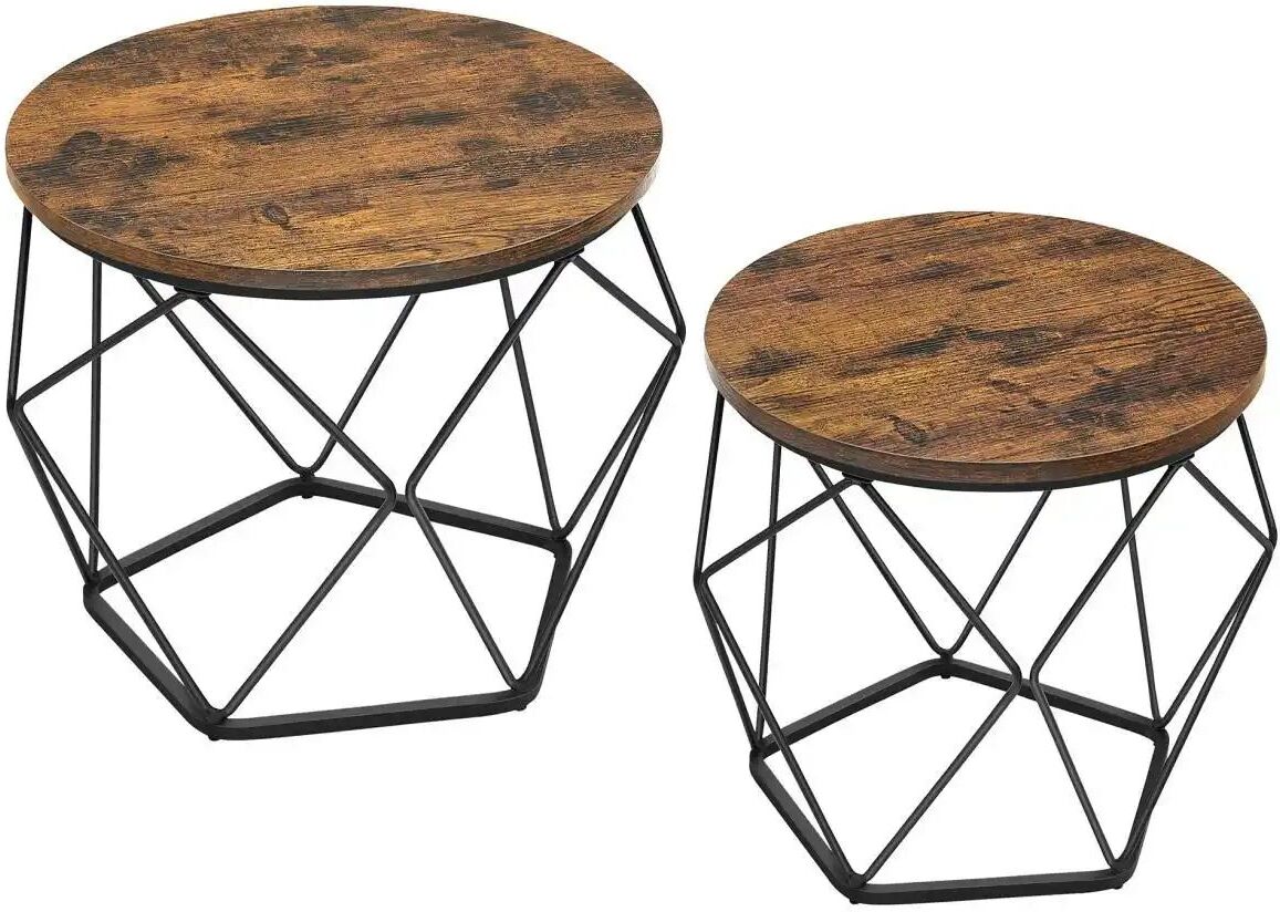 Höffner Couchtisch 2er-Set  Greta ¦ braun ¦ Maße (cm): B: 50 H: 40