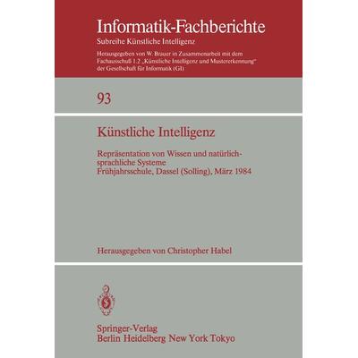Künstliche Intelligenz, Taschenbuch von , Springer Berlin, 978-3-540-15190-6