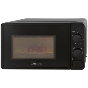 Clatronic Mikrowelle MW 791, 700 Watt, schwarz, mit Drehteller, Garraum 20 Liter