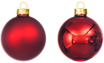 Weihnachtskugeln aus Glas, rot, 6 cm Ø, 12 Stück