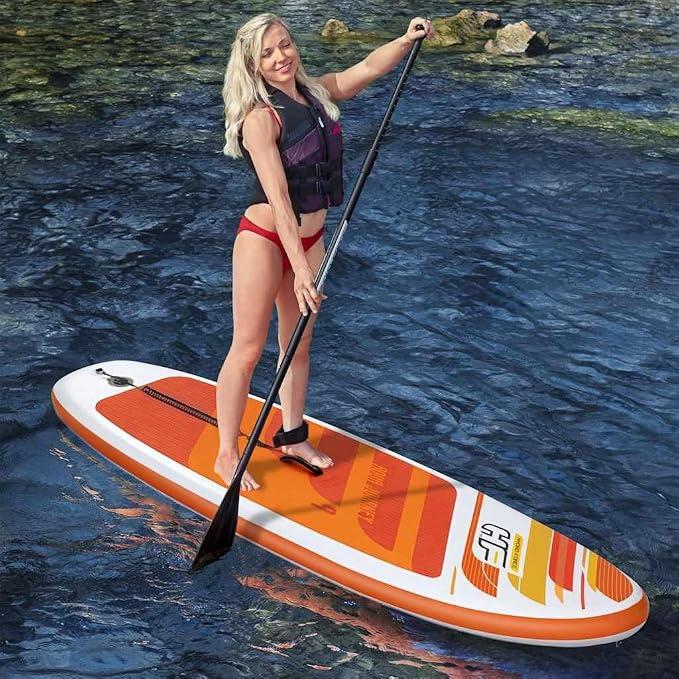 Hydro-Force Aqua Journey 65349 SUP Board Set | Drop-Stitch Material, Tragbarer Griff, Flachwasser und kleine Wellen, Aufblasbar