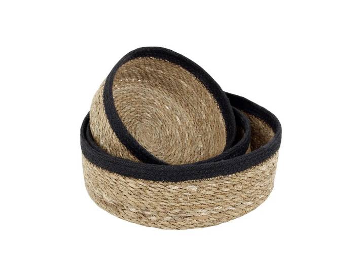 Dixie Corbeille à pain Emil, lot de 3 naturel-noir