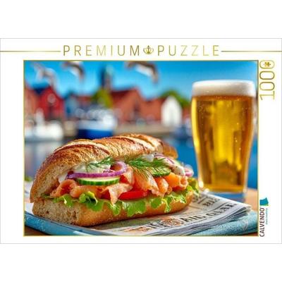 CALVENDO Puzzle Etwas Skandinavisches gefällig - ein Lachs-Sandwich | 1000 Teile Lege-Größe 64x48cm Foto-Puzzle für glückliche Stunden, Sonstige von ,