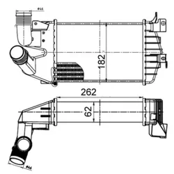 Ladeluftkühler MAHLE CI 510 000S für Opel Astra H Caravan