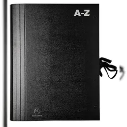 Exacompta 61550B Fächermappe mit hoher Kapazität, Ordnung nach A-Z, 20 Fächer, schwarz - Schwarz