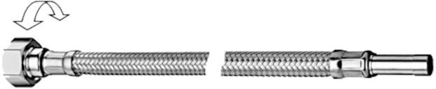 Schell Flex S Tuyau flexible 103120699 chromé, 300 mm, écrou-union G 2000 / 2 IG, 2000 Ø 10 mm, rotatif