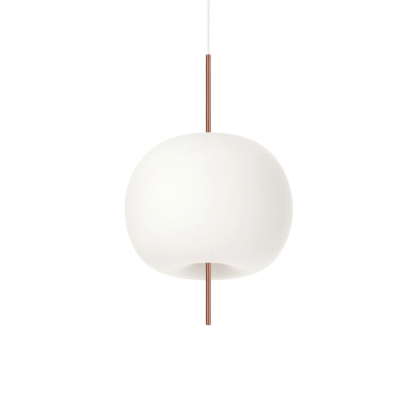 KDLN Kushi 33 Hanglamp - Koper - Glas - Bolvormig designontwerp voor woonkamer of werkkamer