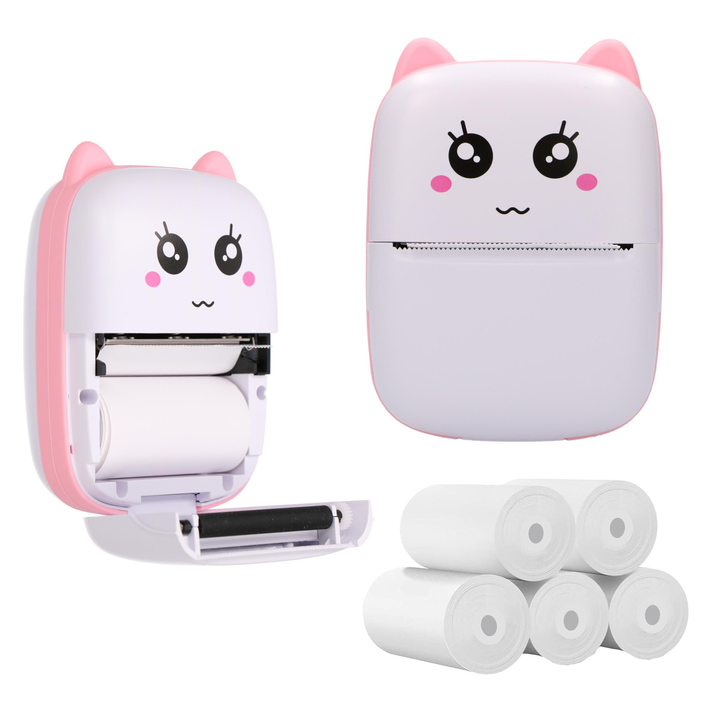 Extralink Extralink-Kit | Thermodrucker EPP-001 Pink + Normales Thermopapier 5 Rollen | (EX.33782)