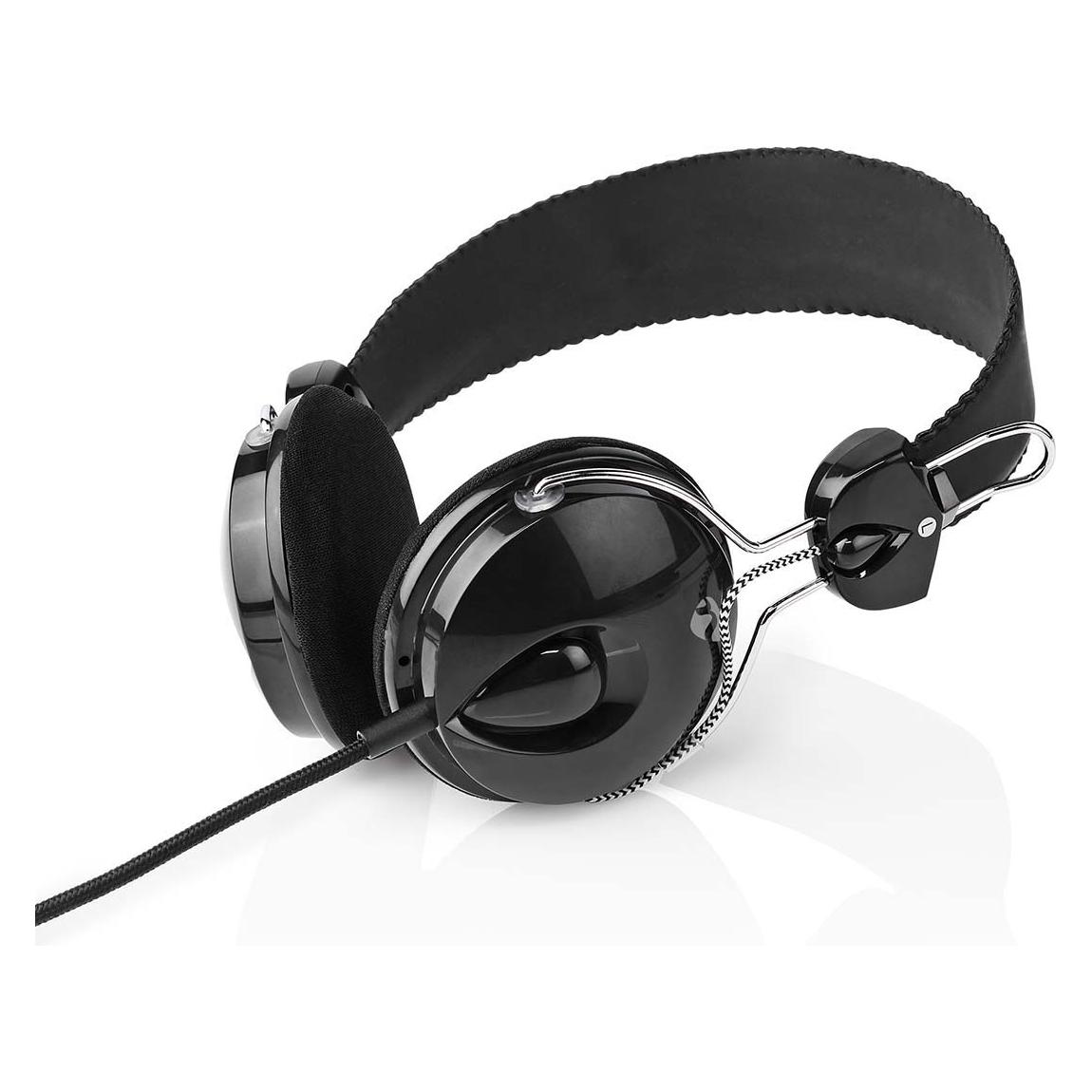 Nedis Kabelgebundener On-Ear-Kopfhörer | USB-C | Kabellänge: 1,10 m | Schwarz (Kabelgebunden) (HPWD1126BK)