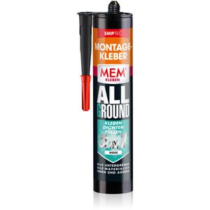 MEM Montagekleber Allground 3 in 1, für außen 430g, Kleb- & Dichtstoff, flexibel, weiß