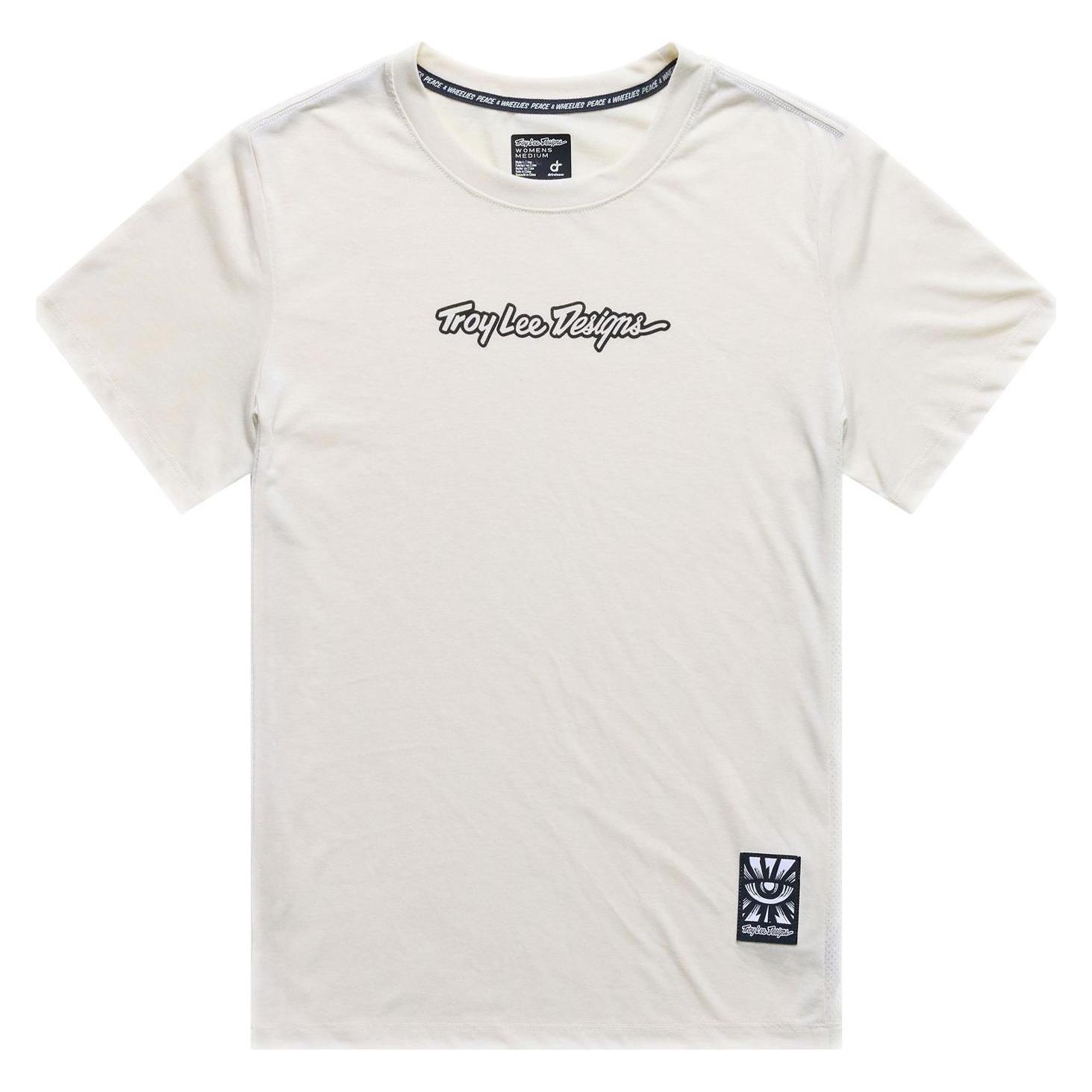 Troy Lee Designs Womens Lilium Ride SS Tee, Signature, pumice, L (L) (375072014)