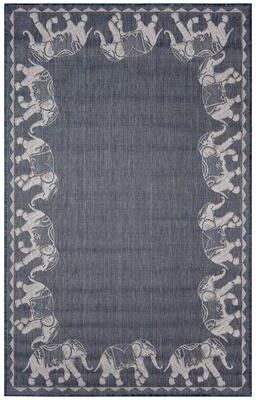 Lush Decor Carmel Marching Elephants Indoor/Outdoor Area Rug
