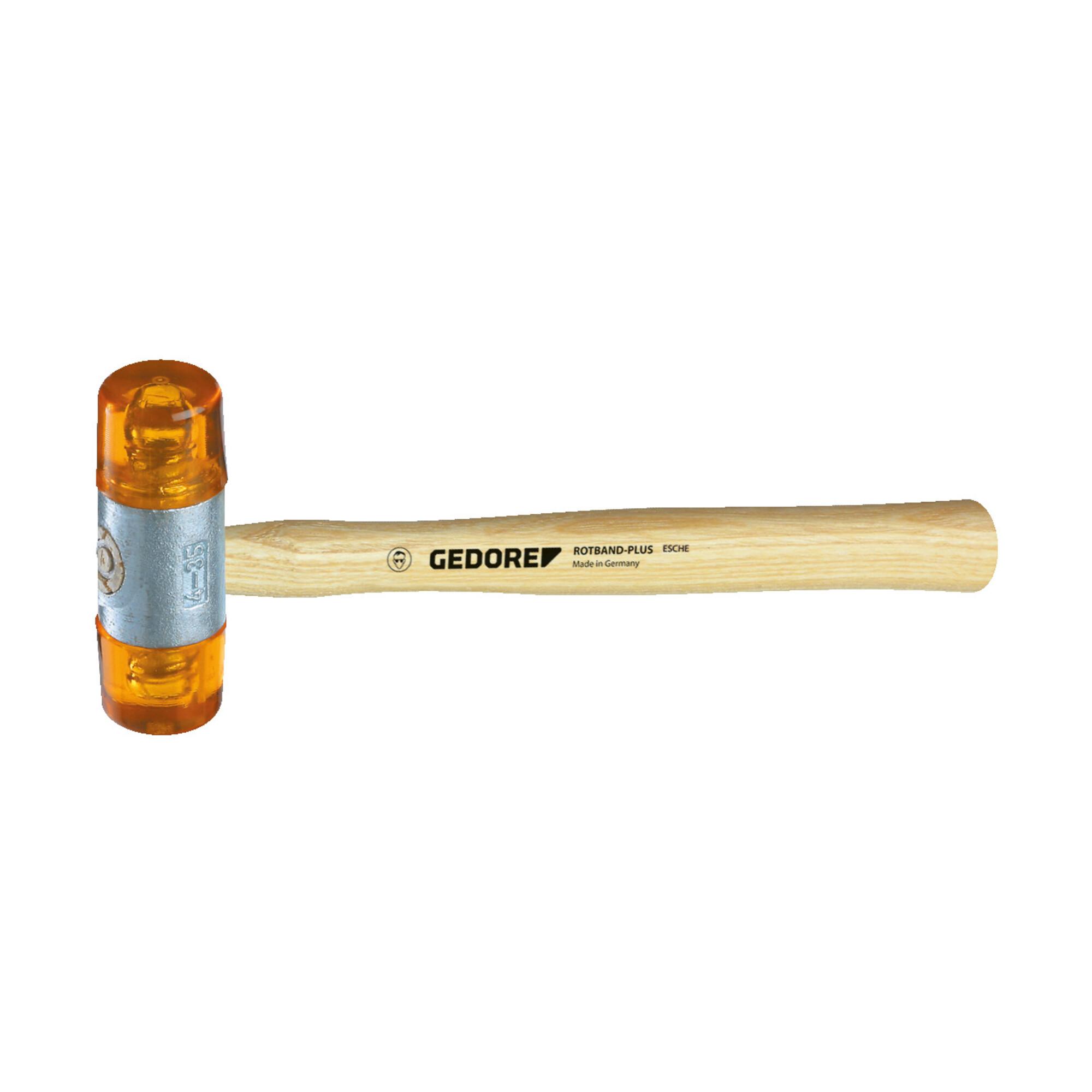 Gedore Plastikhammer, Ø 60 mm, Auswechselbare Köpfe aus Cellulose-Acetat, Robuster Stiel aus Esche (8821940)