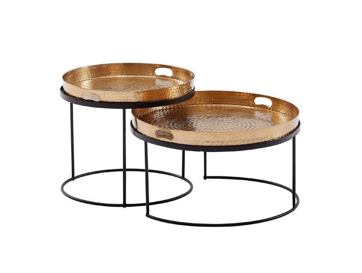 tinkaro Satztisch MARCELO Aluminium Couchtische Gold (1-St)