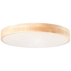 BRILLIANT Slimline LED Wand- und Deckenleuchte 49cm holz hell/weiß Innenleuchten   1x 60W LED integriert, 4800lm, 3000-6000K   Stufenlos dimmbar