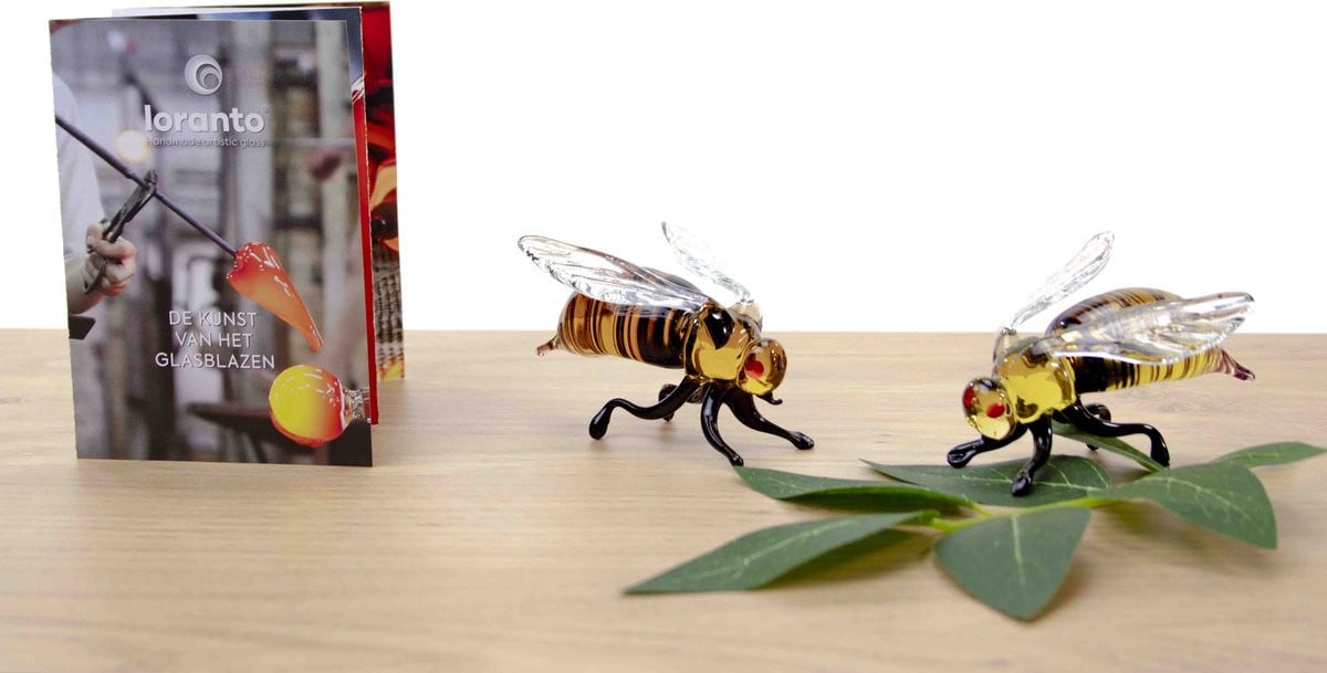 Loranto Glazen Honingbij Beeldje voor Decoratie
