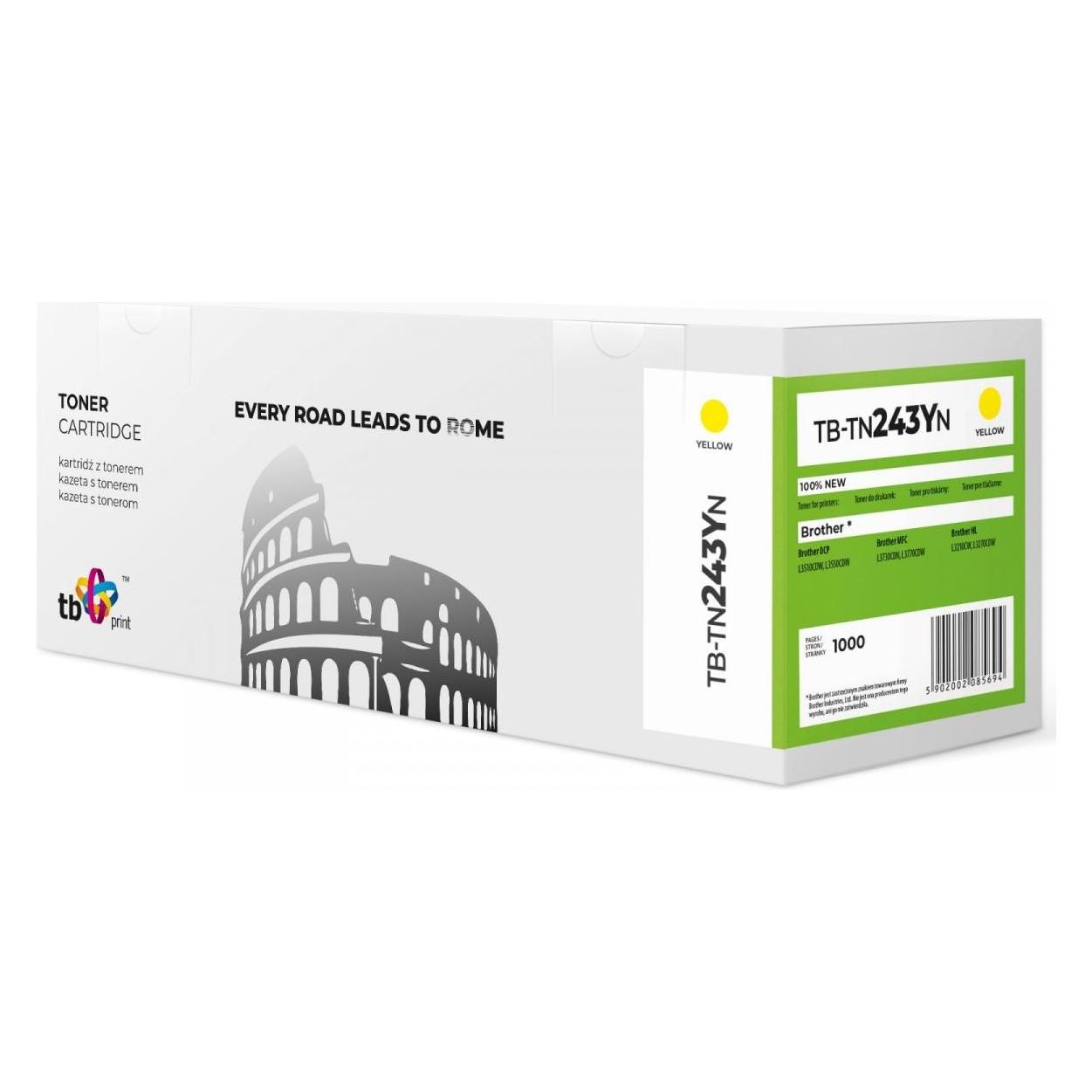 Print Toner do Brother TN243Y TB-TN243YN YE 100% nowy (TB-TN243YN)