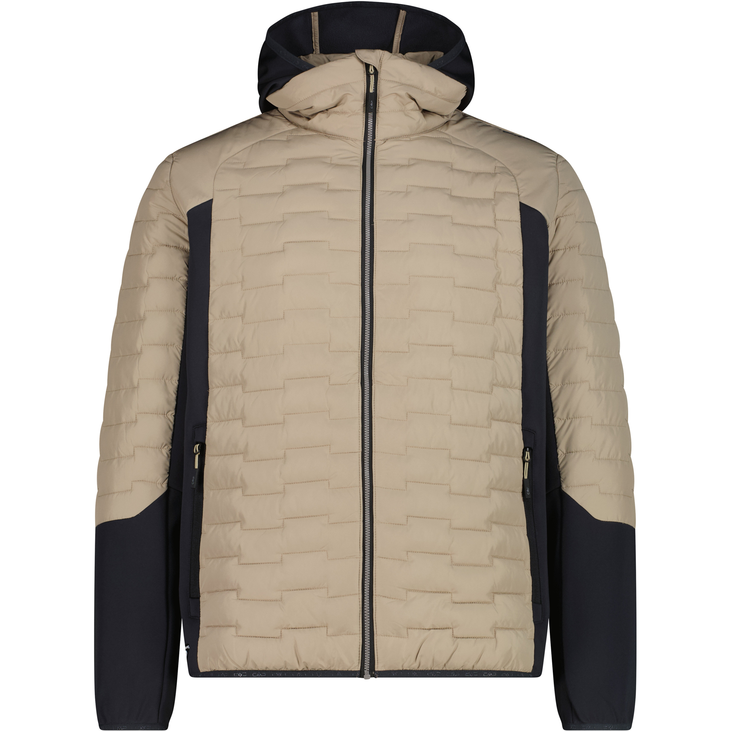CMP Hybrid Herren Kunstfaserjacke beige Größe S Trekking Wasserabweisend Wasserabweisend