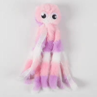 Inspire Picks Cute Octopus Plush Pet Toy Bite Resistant Interactive Toy For Cats & Dogs colorful