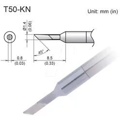 HAK T50-KN - Aktiv-Lötspitze T50-KN, 1,4 mm, messer