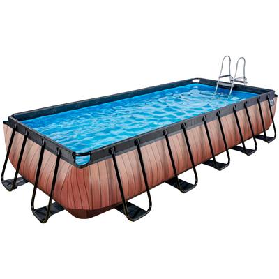 Framepool EXIT, braun, B:250cm H:100cm L:540cm, Schwimmbecken, BxLxH: 250x540x100 cm, inkl. Sicherheitsleiter, Sandfilteranlage