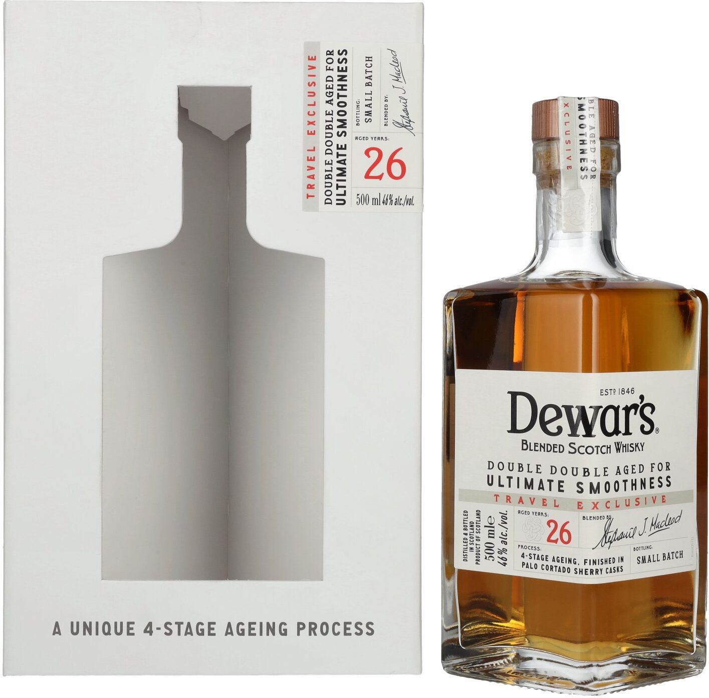 Dewar's 26 Years Old Double Double Aged Blended Scotch Whisky 46% Vol. 0,5l in Geschenkbox