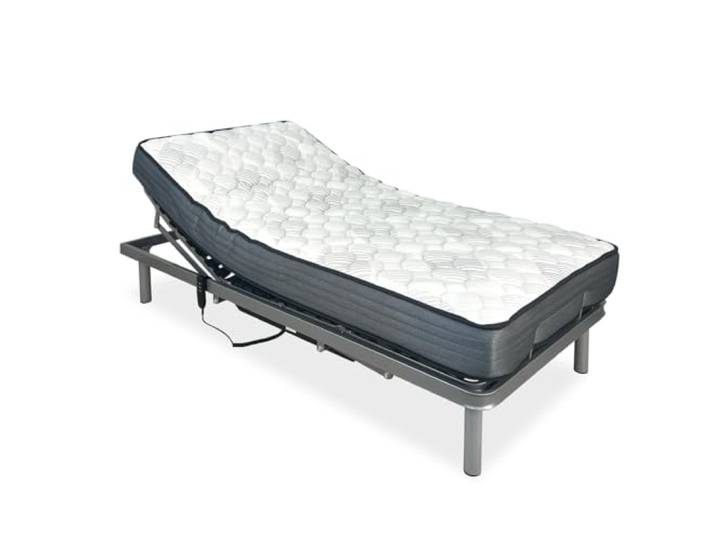 amuéblate online Dorsaltec Elektrisches Bett, verstärkt, Ergotop, 5 Ebenen, mit viskoelastischer Matratze Dorsaltec, 90 x 190 cm