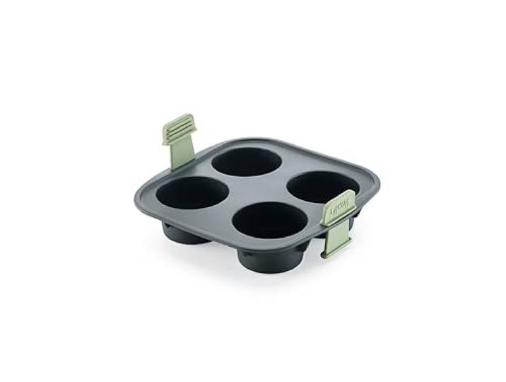 Lékué Moule à muffin de silicone pour friteuse à air\, 4 unités