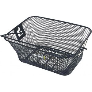 Basil Fahrradkorb Tigre Kinderkorb, schwarz, aus Metall, 8 l, hinten, für Gepäckträger, Handgriff, 30x22x12cm, Federklappe