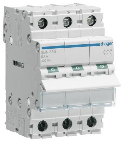 Hager Ausschalter 3polig 63A 3 Schließer 400V SBN363