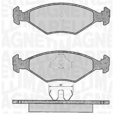 MAGNETI MARELLI Bremsbelagsatz, Scheibenbremse 363916060807 für Fiat