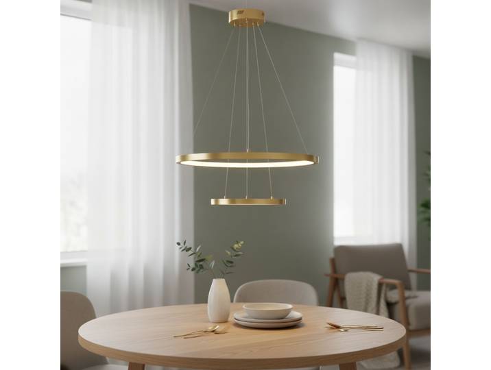 Gouden hanglamp Empatia design dubbel Lyora - 110252