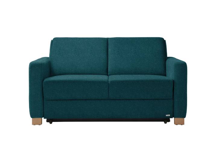 Sedda Schlafsofa, Petrol, Holz, Eiche, Uni, 160x86x92 cm, Austria Gütezeichen, AZO-frei, Made in Austria, Stoffauswahl, Schlafen auf Sitzhöhe, Wohnzimmer, Sofas & Couches, Schlafsofas