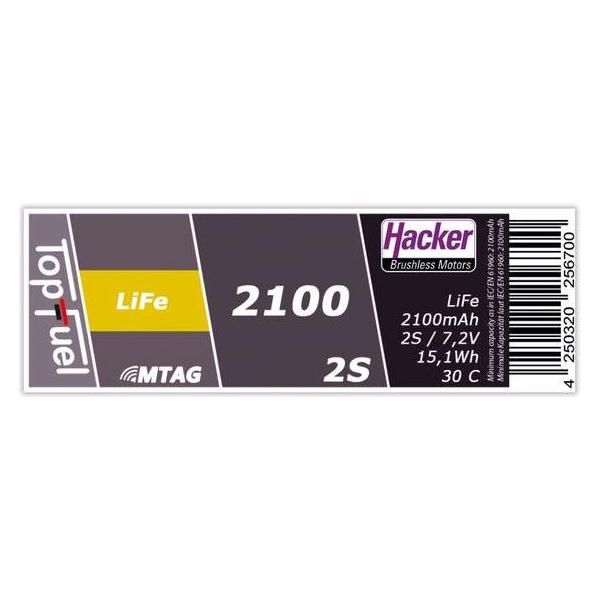Hacker LiFe Pack TF LiFe 2100mAh 2S MTAG (2100 mAh, 6.60 V) (92100251)