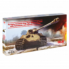 ICM - Pz.Kpfw. VI Ausf. B Königstiger späte Produktion mit Inneneinrichtung - 1:35 - 714 Teile 306489
