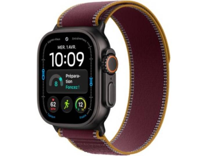 Apple Watch - Montre Connectée Ultra 4 49mm Tit Noir / B Trail M/L Cell