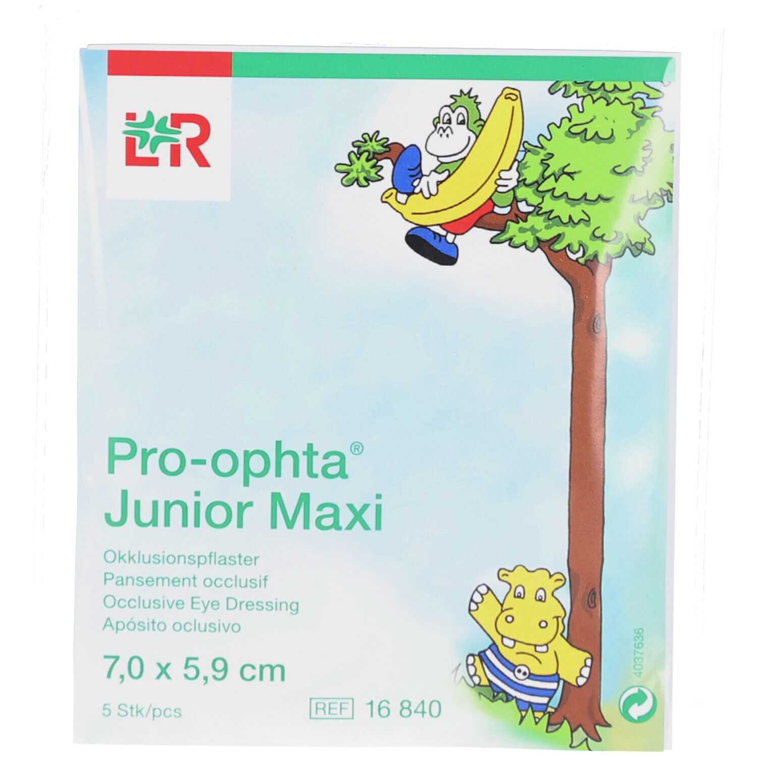 Pro-Ophta Junior maxi Okklusionspflaster 5 St Pflaster