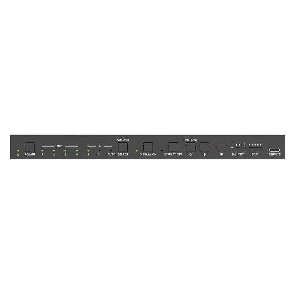 Purelink PureTools 2x4 HDMI 2.1 Splitter - 48Gbps mit Scaler und Audio De-Embedding (PT-SP-HD24-48G)