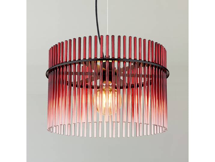 Suspension - Type I Ø 40cm Transparent/Rouge/Rouge Matériau : Verre, Métal Surface en métal : Laqué Type de métal : Fer Type de verre : Verre