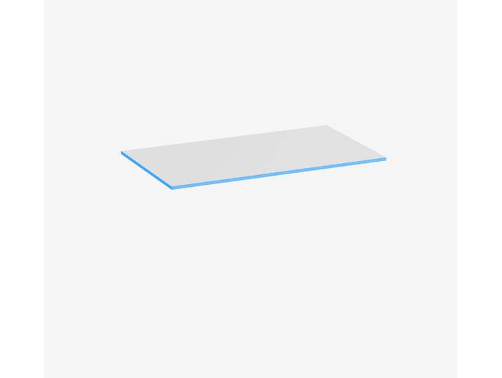 Gaming Tischplatte Weiß Rechteck Topweiß Ocean 1400 x 800 x 19 mm