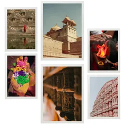 POSTER Set Mit 6 Fotografien Aus Indien & Asien A3 & A4 Weißer Rahmen