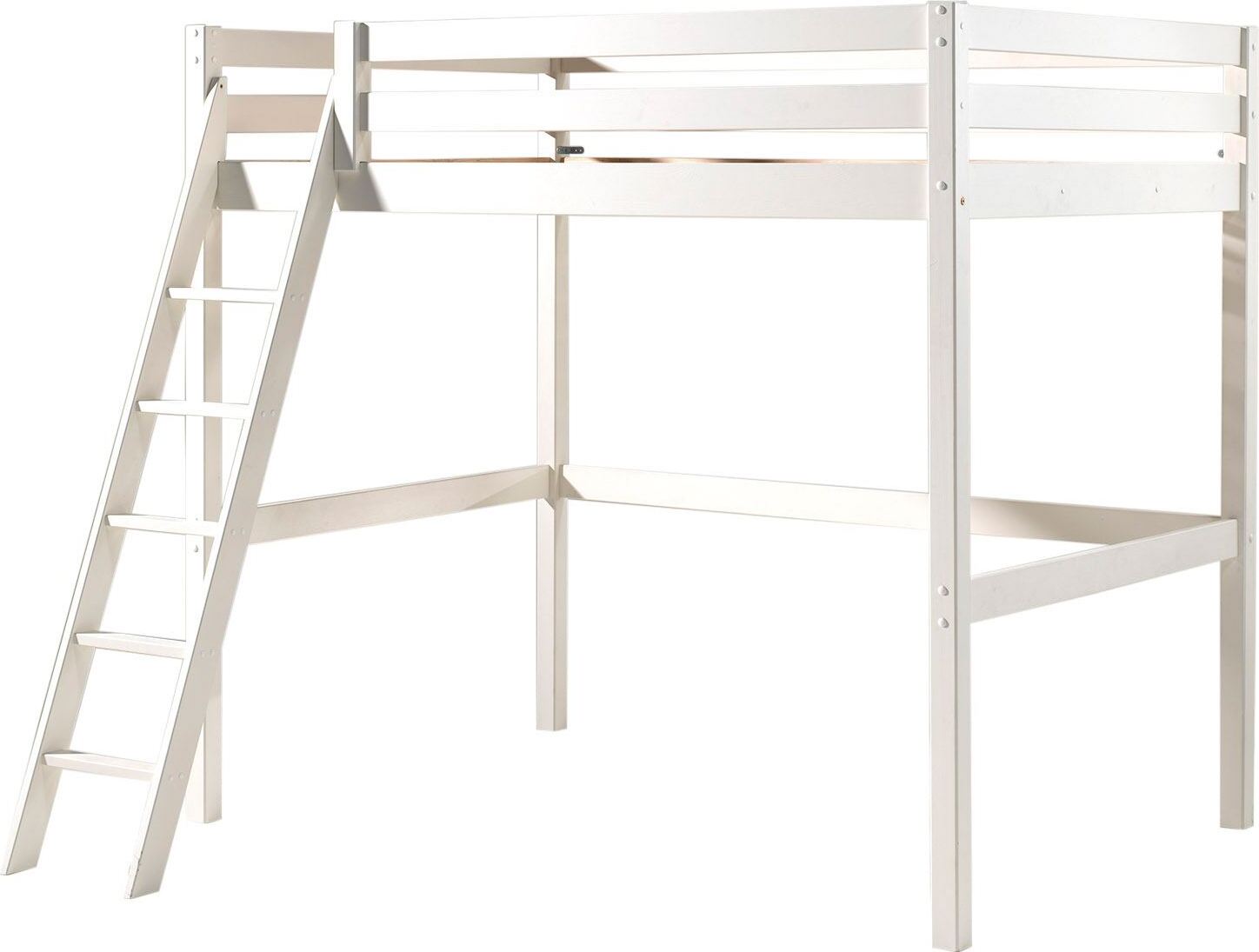 Hochbett Katherina 209x215x190 Kinderbett Massivholz Weiß
