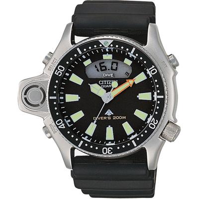 Taucheruhr CITIZEN "Promaster Diver", schwarz (schwarz, schwarz, schwarz), Armbanduhren, Herren, silberfarben, Armbanduhr, Quarzuhr, Herrenuhr, bis 20 bar wasserdicht, Datum