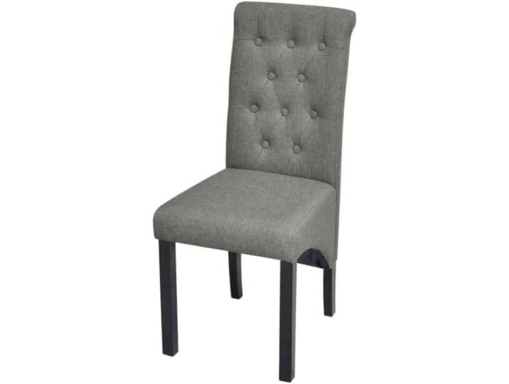 KGHERMDF Esszimmerstühle 2 STK. Hellgrau Stoff Gepolstert, Stabile Holzbeine, Ergonomisch, Belastbar bis 110 kg, Leicht zu montieren