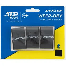 DUNLOP ATP Viper-Dry Overgrip - 3er Pack - Schwarz - STK